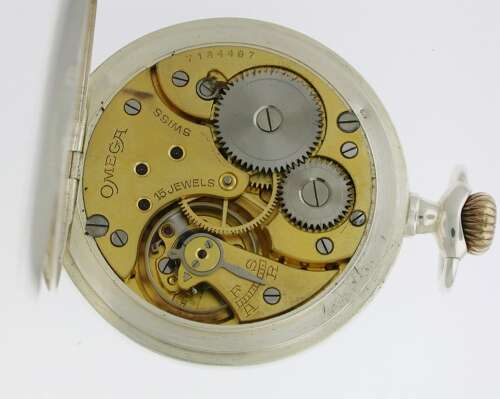 Original 0.800 Omega Silver Pocket Watch Circa 1920s
