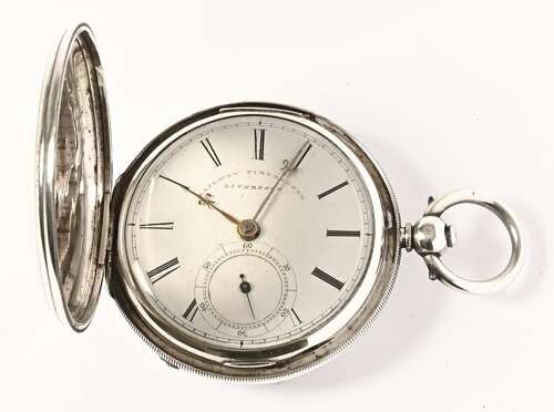 Rare Engraved Silver RJ Todd Pocket Watch 1857