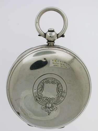 Rare Engraved Silver RJ Todd Pocket Watch 1857