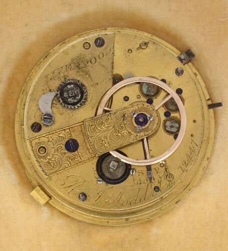 Rare Engraved Silver RJ Todd Pocket Watch 1857