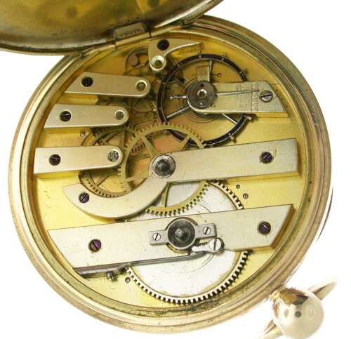 Superb Yellow Gilt Open Face Detached Lever Pocket watch 1860s