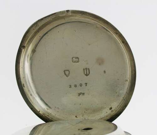 Unique key wind Silver Lund and Bros Pocket Watch 1883
