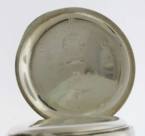 Silver 0.935 Favre-Leuba & Co Full Hunter Pocket Watch 1895