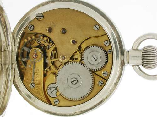 Silver 0.935 Favre-Leuba & Co Full Hunter Pocket Watch 1895