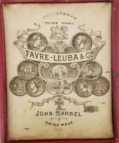 Silver 0.935 Favre-Leuba & Co Full Hunter Pocket Watch 1895