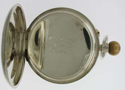 Antique Silver BENNETT Gent's Half Hunter Pocket Watch English London 1911