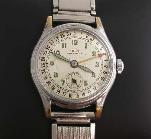 Steel Oris WW Pointer date Caliber 453 1950s