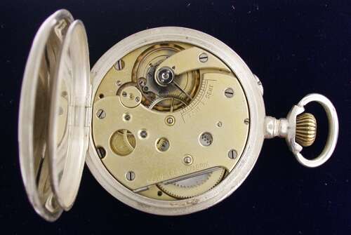 Silver Halda Swedish Open Face Pocket Watch 1900