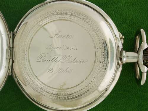 Silver 0.800 Large Vedette Locomotive Railway Open Face Pocket Watch Swiss Circa 1900s