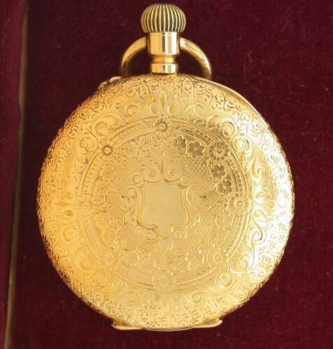 Exclusive Swiss 18Kt Gold Pretty Dial Pocket Watch Circa 1890