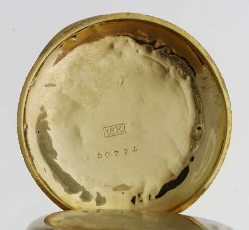 Exclusive Swiss 18Kt Gold Pretty Dial Pocket Watch Circa 1890