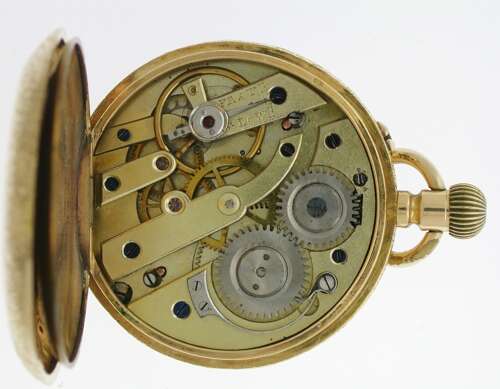 Exclusive Swiss 18Kt Gold Pretty Dial Pocket Watch Circa 1890