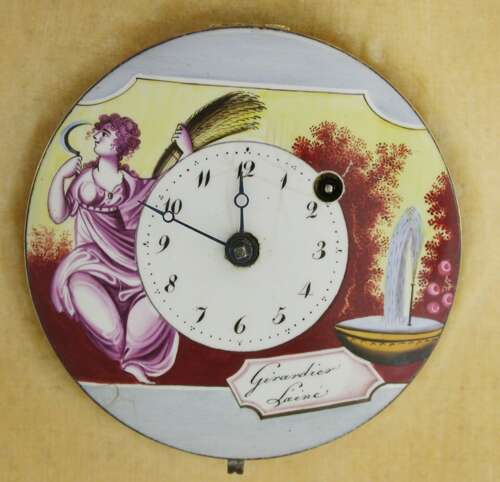 Silver Verge Painted Dial Girardier L’Aîné French Pocket Watch Circa 1800