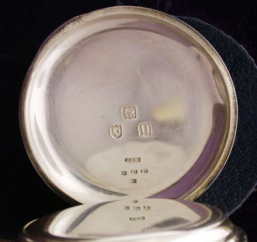 Silver English Military Hallmark Pocket Watch 1935 John Lilley & Co