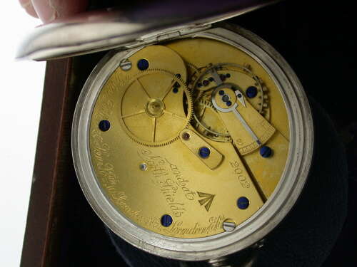 Silver English Military Hallmark Pocket Watch 1935 John Lilley & Co