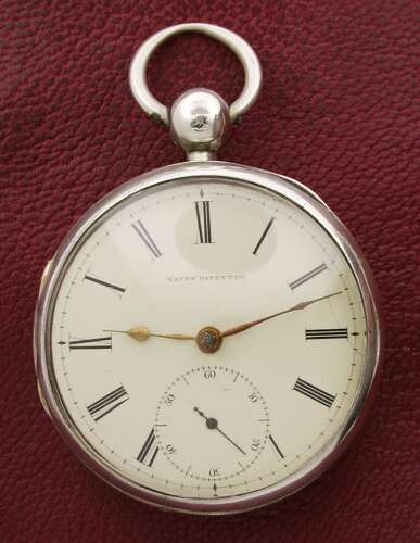 Silver Slow Beat English Lever Fusee by James Carter Patent Thomas Yates Hallmarked Cheste