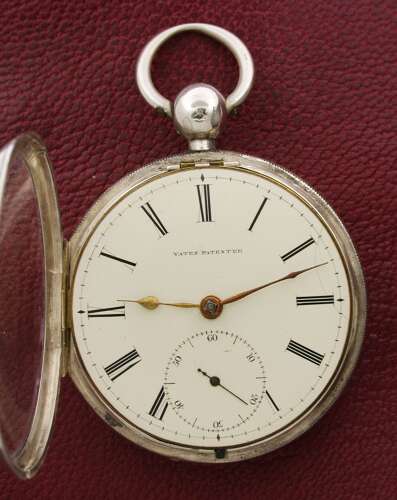 Silver Slow Beat English Lever Fusee by James Carter Patent Thomas Yates Hallmarked Cheste