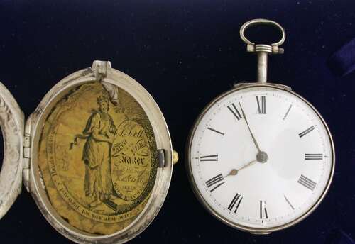 Pair Case English Verge Repousse Hallmark London 1792