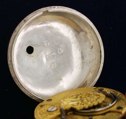 Pair Case English Verge Repousse Hallmark London 1792