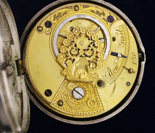 Pair Case English Verge Repousse Hallmark London 1792