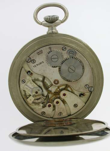 Unique Swedish Military Steel Pocket Watch 1942
