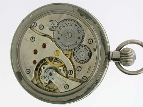 Helvetia WWll Military Army Pocket Watch Swiss 1942