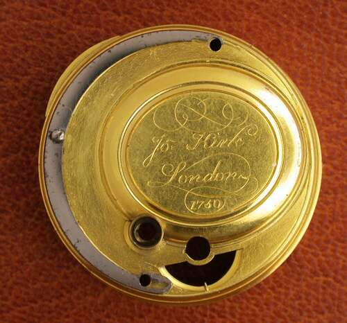 Rare Silver Pair-Cased Repousse Old Cylinder P/W Hallmark London 1737