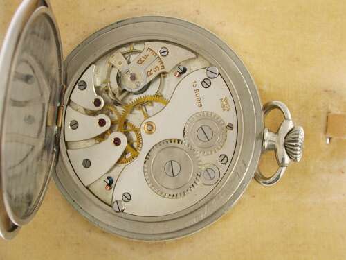 Unique Swedish Military Steel Pocket Watch 1942