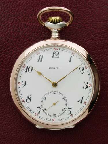ZENITH Silver 0.800 Open FacePocket Watch Swiss Circa 1935