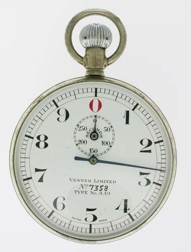 Venner Time Switches Ltd Stopwatch Steel Pocket Watch Swiss 1930