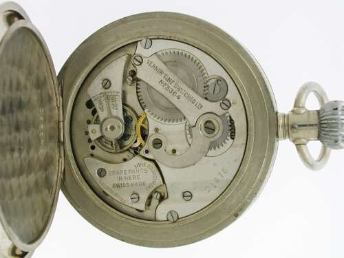 Venner Time Switches Ltd Stopwatch Steel Pocket Watch Swiss 1930