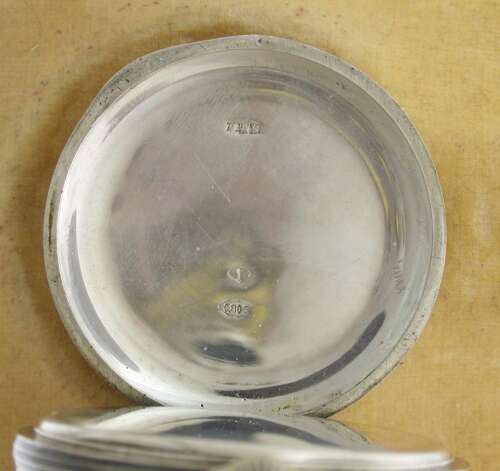 Silver Niello Swiss Railroad Pocket Watch 1920s