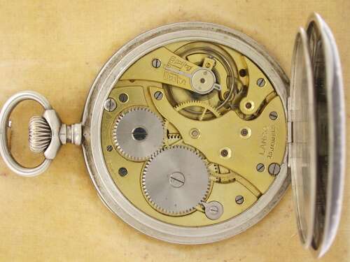 Silver Niello Swiss Railroad Pocket Watch 1920s