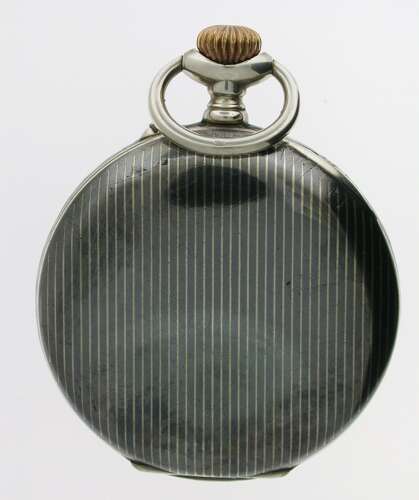 Silver 0.800 Niello Pocket Watch 1925s