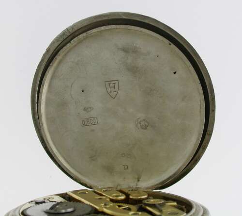 Silver 0.800 Niello Pocket Watch 1925s