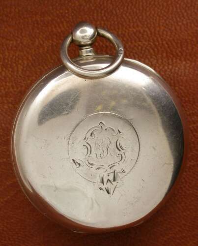 English J.W. BENSON Silver Open Face Pocket Watch London 1895